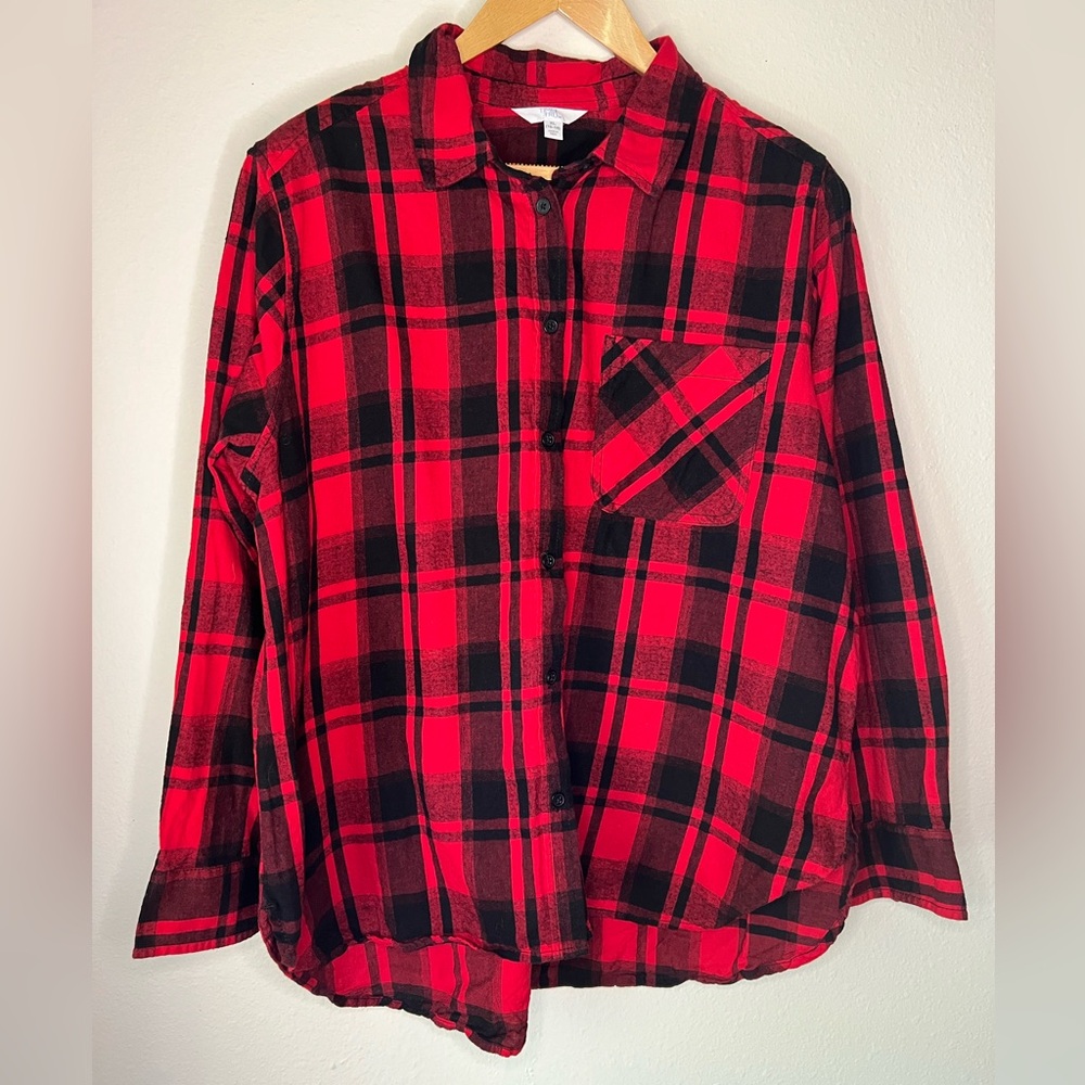 Red Plaid Flannel size XL